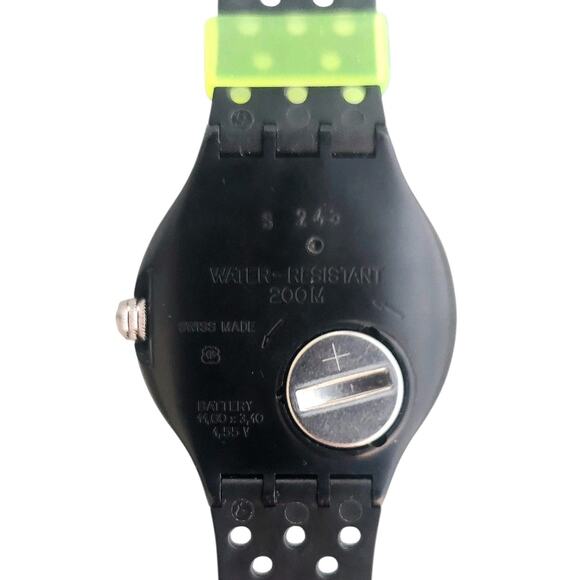 Vintage Swatch watch SHAMU BLACK WAVE SDB102 1992 Scuba Rare New Old Stock - Picture 7 of 7